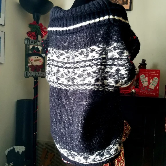 Free People fair isle knit cowl neck sweater top - Picture 3 of 6